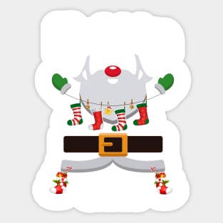 Electrician Claus Santa Christmas Costume Pajama Sticker